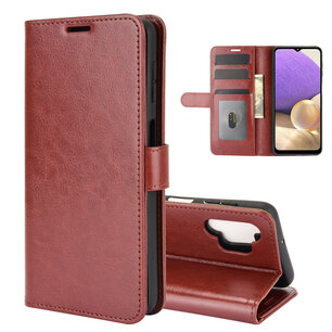 Samsung Galaxy A32 (5G) Hoesje - MobyDefend Wallet Book Case (Sluiting Achterkant) - Bruin