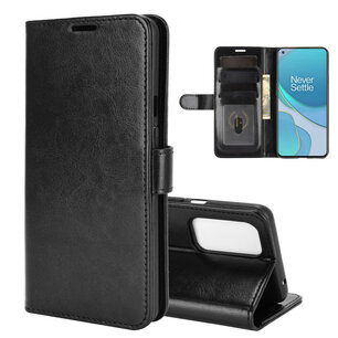 OnePlus 9 hoesje, Wallet bookcase, Zwart