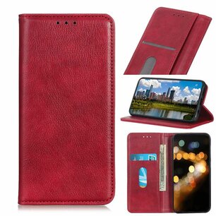 OnePlus 9 Pro hoesje, Luxe Wallet bookcase, Rood