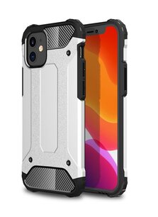 Apple iPhone 12 Mini hoesje, MobyDefend Dubbelgelaagde Shockproof Pantsercase, Zilvergrijs