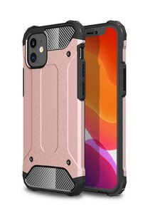 Apple iPhone 12 Mini hoesje, MobyDefend Dubbelgelaagde Shockproof Pantsercase, Roségoud