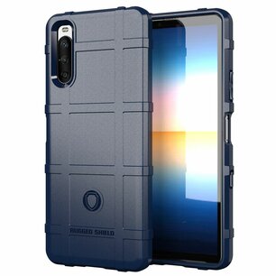 Sony Xperia 10 III hoesje, Rugged Shield TPU Gelcase, Blauw