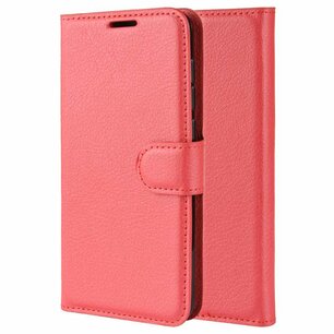 Samsung Galaxy S21 Plus (S21+) hoesje, MobyDefend Kunstleren Wallet Book Case, Rood