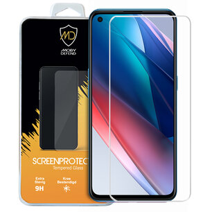 Oppo Find X3 Lite Screenprotector, MobyDefend Case-Friendly Gehard Glas Screensaver