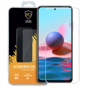 Xiaomi Redmi Note 10 / Note 10S Screenprotector, MobyDefend Case-Friendly Gehard Glas Screensaver