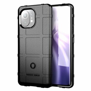 Xiaomi Mi 11 Hoesje - Mobydefend Rugged Shield TPU Backcover - Zwart