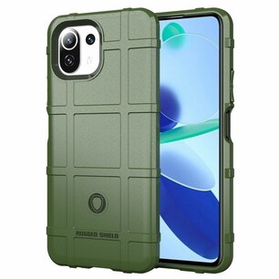 Xiaomi Mi 11 Lite hoesje, Rugged Shield TPU Gelcase, Groen