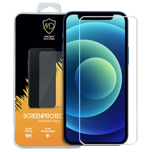 Apple iPhone 12 / iPhone 12 Pro screenprotector, MobyDefend Case-Friendly Gehard Glas Screensaver