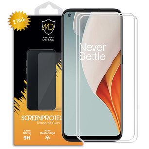 2-Pack OnePlus Nord N100 Screenprotectors, MobyDefend Case-Friendly Gehard Glas Screensavers