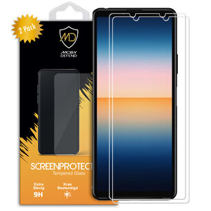2-Pack Sony Xperia 10 III Screenprotectors, MobyDefend Case-Friendly Gehard Glas Screensavers