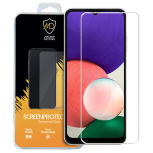 Samsung Galaxy A22 5G Screenprotector, MobyDefend Case-Friendly Gehard Glas Screensaver