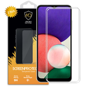 2-Pack Samsung Galaxy A22 5G Screenprotectors, MobyDefend Case-Friendly Gehard Glas Screensavers