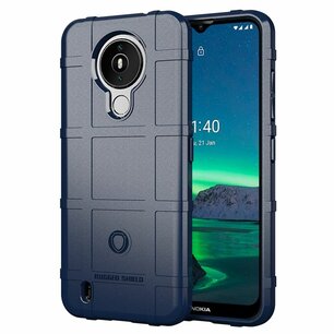 Nokia 1.4 Hoesje, Rugged Shield TPU Gelcase, Blauw