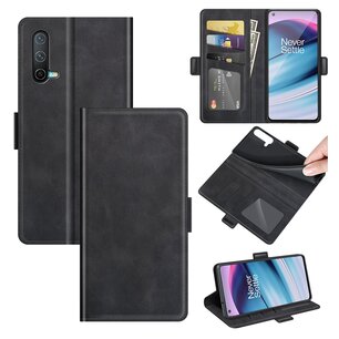 OnePlus Nord CE Hoesje, MobyDefend Luxe Wallet Book Case (Sluiting Zijkant), Zwart