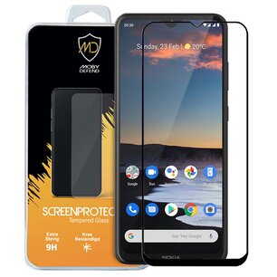 Nokia 5.3 screenprotector, MobyDefend gehard glas screensaver, Zwarte randen