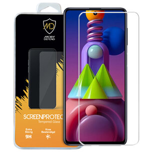 Samsung Galaxy M51 screenprotector, MobyDefend Case-Friendly Gehard Glas Screensaver