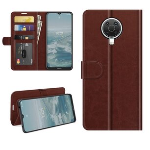 Nokia G10 / Nokia G20 Hoesje, MobyDefend Wallet Book Case (Sluiting Achterkant), Bruin