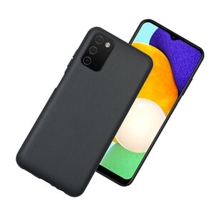 Samsung Galaxy A03s Hoesje, MobyDefend  TPU Gelcase, Mat Zwart