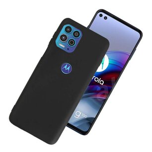 Motorola Moto G100 hoesje, MobyDefend  TPU Gelcase, Mat Zwart