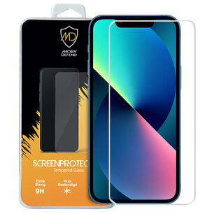 iPhone 13 Mini Screenprotector, MobyDefend Case-Friendly Gehard Glas Screensaver