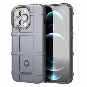 iPhone 13 Pro Hoesje, Rugged Shield TPU Gelcase, Grijs