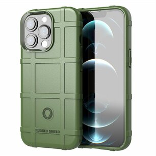 iPhone 13 Pro Hoesje, Rugged Shield TPU Gelcase, Groen