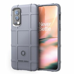 OnePlus Nord 2 Hoesje, Rugged Shield TPU Gelcase, Grijs