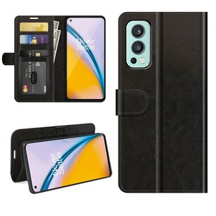 OnePlus Nord 2 Hoesje, MobyDefend Wallet Book Case (Sluiting Achterkant), Zwart