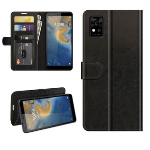 Oppo A16 / A16s Hoesje, MobyDefend Wallet Book Case (Sluiting Achterkant), Zwart