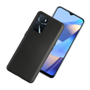 Oppo A16 / A16s / A54s Hoesje, MobyDefend  TPU Gelcase, Mat Zwart