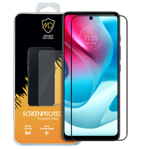 Motorola Moto G60s Screenprotector, MobyDefend Gehard Glas Screensaver, Zwarte Randen