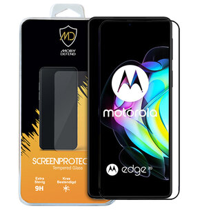 Motorola Edge 20 Screenprotector - MobyDefend Screensaver Met Zwarte Randen - Gehard Glas 