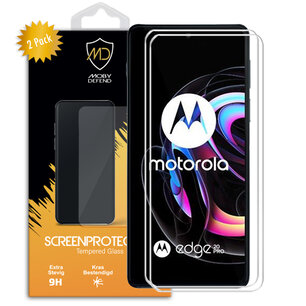 2-Pack Motorola Edge 20 Pro Screenprotectors - MobyDefend Case-Friendly Screensaver - Gehard Glas