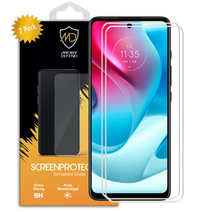 2-Pack Motorola Moto G60s Screenprotectors, MobyDefend Case-Friendly Gehard Glas Screensavers