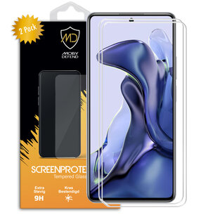 2-Pack Xiaomi 11T / Xiaomi 11T Pro Screenprotectors, MobyDefend Case-Friendly Gehard Glas Screensavers