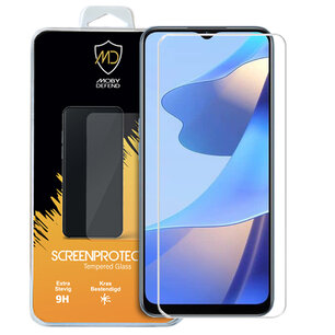 Oppo A16 / A16s / A54s Screenprotector, MobyDefend Case-Friendly Gehard Glas Screensaver