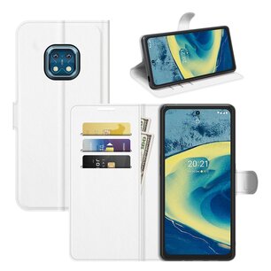 Nokia XR20 Hoesje, MobyDefend Kunstleren Wallet Book Case, Wit