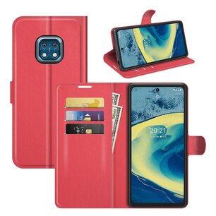 Nokia XR20 Hoesje, MobyDefend Kunstleren Wallet Book Case, Rood