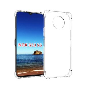 Nokia G50 Hoesje, MobyDefend Transparante Shockproof TPU Gelcase, Verstevigde Hoeken, Volledig Doorzichtig