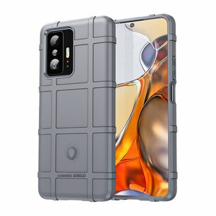 Xiaomi 11T / Xiaomi 11T Pro Hoesje, Rugged Shield TPU Gelcase, Grijs