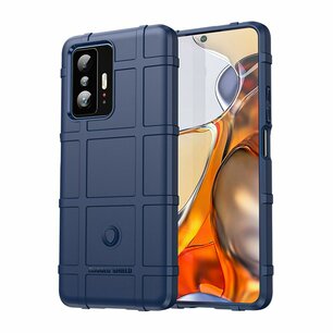 Xiaomi 11T / Xiaomi 11T Pro Hoesje, Rugged Shield TPU Gelcase, Blauw