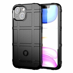 iPhone 13 Mini Hoesje, Rugged Shield TPU Gelcase, Zwart