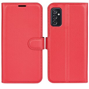 Samsung Galaxy M52 Hoesje, MobyDefend Kunstleren Wallet Book Case, Rood