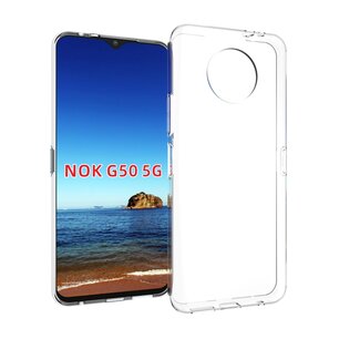 Nokia G50 Hoesje, MobyDefend Transparante TPU Gelcase, Volledig Doorzichtig