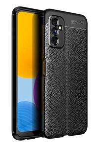 Samsung Galaxy M52 Hoesje, MobyDefend TPU Gelcase, Lederlook, Zwart