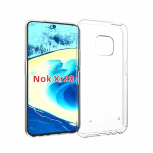 Nokia XR20 Hoesje, MobyDefend Transparante TPU Gelcase, Volledig Doorzichtig