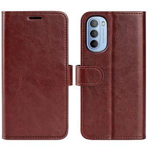 Motorola Moto G31 / Moto G41 Hoesje, MobyDefend Wallet Book Case (Sluiting Achterkant), Bruin