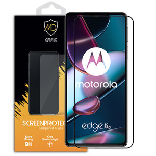 Motorola Edge 30 Pro Screenprotector - MobyDefend Screensaver Met Zwarte Randen - Gehard Glas