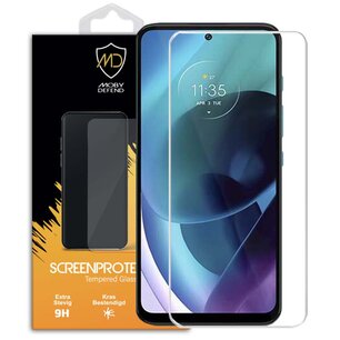 Motorola Moto G71 Screenprotector, MobyDefend Case-Friendly Gehard Glas Screensaver