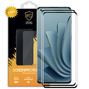 2-Pack OnePlus 10 Pro Screenprotectors, MobyDefend Gehard Glas Screensavers, Zwarte Randen